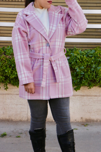 پالتو موهر پشمی طرحدار