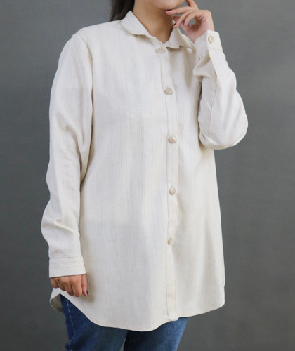 شومیز زنانه مدل لینن راهراه